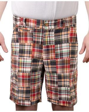 Vintage 1946 Acid Wash Madras 9" Shorts - Blue