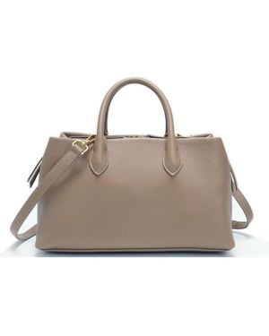 Susu Luna Pebbled Leather Top Handle Satchel Bag - Multicolor
