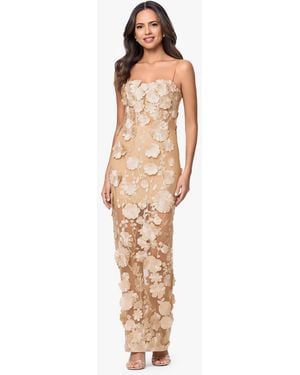 Xscape Sleeveless Strapless Gown - White