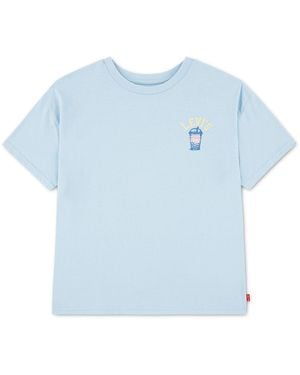 Levi's Girls' 4-6x Boba Oversized Short-sleeve T-shirt - Blue