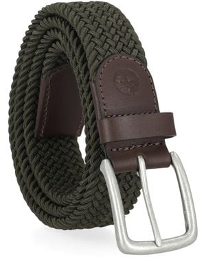Timberland Braided Stretch Web Belt - Gray