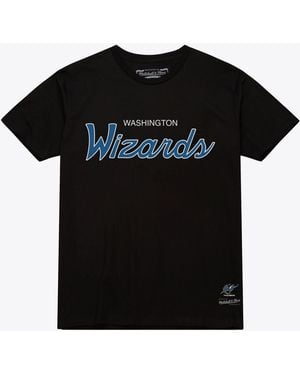 Mitchell & Ness Washington Wizards Vintage Wordmark T-shirt - Black