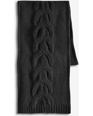 Style & Co. Cable Boucle Knit Muffler Scarf - Black