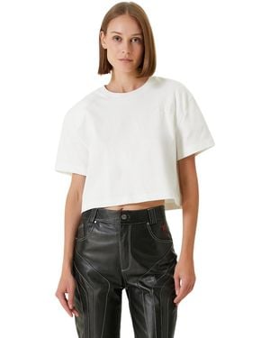 Pcfg Cotton Your Itch Shoulder Padded T-shirt - White