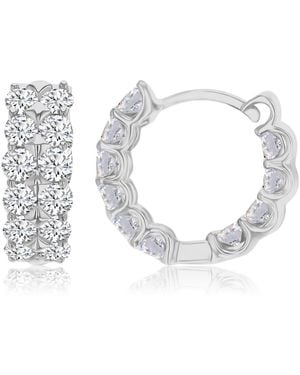 Macy's 14k Gold-plated Two Row huggie Earrings - Metallic