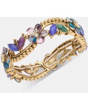 Lonna & Lilly Stone Flower Stretch Bracelet - Metallic