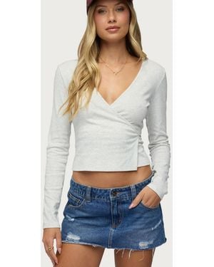 Edikted Fonteyn Wrap Top - White