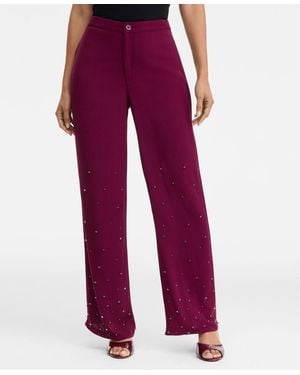 INC International Concepts High-rise Embellished Pants - Red