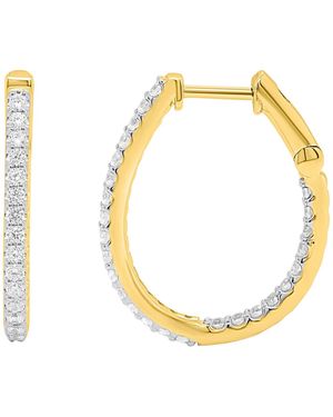 Forever Grown Diamonds Diamond Hoop Earrings (1 Ct. T.w. - Metallic