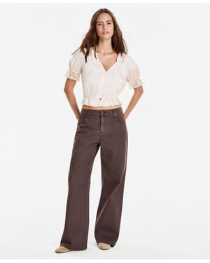 And Now This High-rise Wide-leg Jeans - Natural