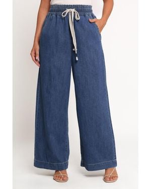 Petal & Pup Jenni Wide Leg Pant - Blue