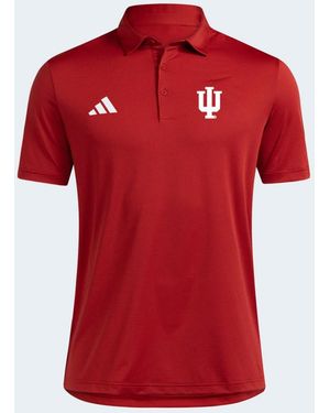 adidas Indiana Hoosiers Ultimate365 Striped Embroidered Logo Polo Shirt