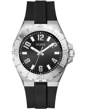 Guess Quartz Silicone Watch 44mm - Gray