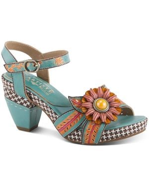 L'ARTISTE Astar Quarter Strap Sandal - Blue