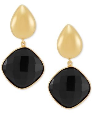 Macy's Green Square Drop Earrings - Black