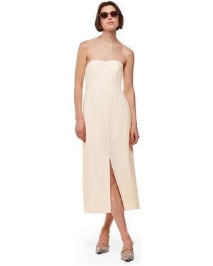 Whistles Bandeau Front Slit Midi Dress - White