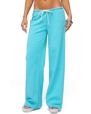 Edikted Callista Straight Leg Sweatpants - Blue