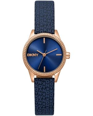 DKNY Milanese Quartz Polyurethane Strap Watch 26mm - Blue