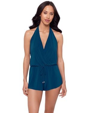 Magicsuit Solids Bianca Swim Romper - Blue