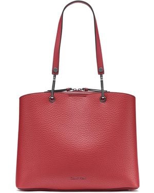 Calvin Klein Garnet Mini Tote Bag - Red