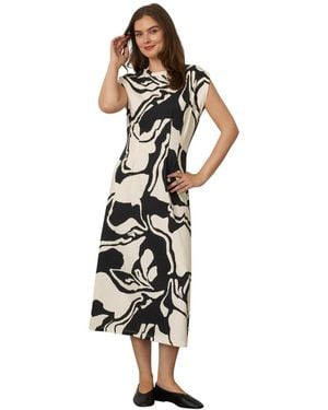 Cable & Gauge Pleat Detail Maxi Dress - White