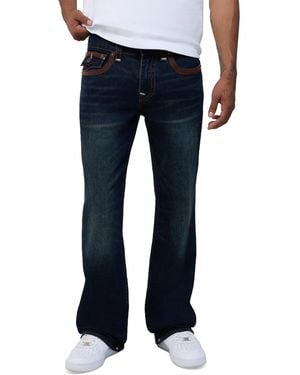 TRUE RELIGION Billy Super Flatlock Flap Bootcut Jeans - Blue