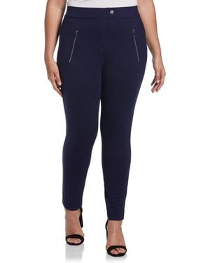 Rafaella Plus Size Classic Fit Pull-on Ankle Pant - Blue