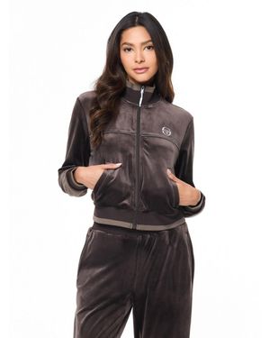 Sergio Tacchini Leta Velour Jacket - Brown