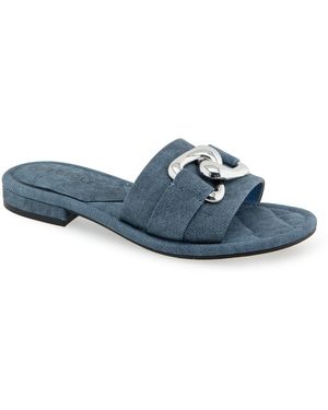 Aerosoles Big Charm Slide Open Toe Sandals - Blue