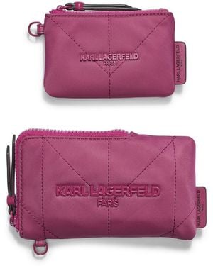 KARL LAGERFELD Slg Lanyard Wallet - Purple