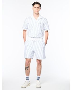 Sergio Tacchini Colonna Cabana Pinstripe Regular-fit Stretch Shorts - White