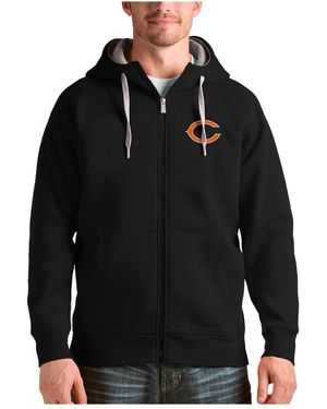 Antigua Chicago Bears Victory Full-zip Hoodie - Black