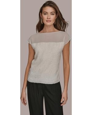 Donna Karan Short-sleeve Top - Gray
