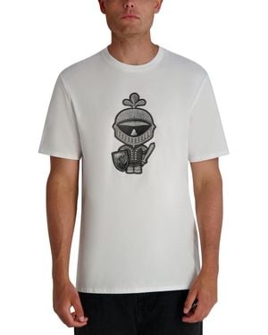 Karl Lagerfeld Embroidered T-shirt - Gray