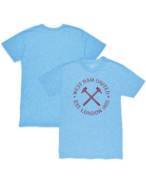1863fc West Ham United Mono Crest Twisted Tri-blend Slub T-shirt - Blue