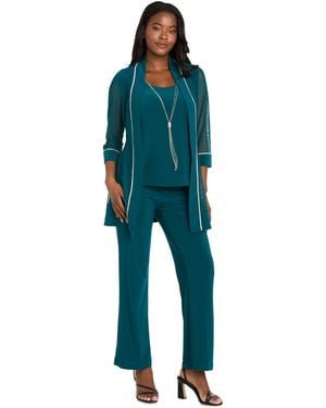 R & M Richards Layered-look Top & Pants - Blue