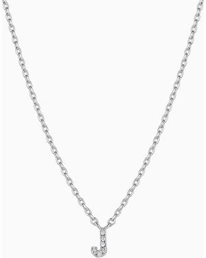 Bearfruit Jewelry Crystal Initial Necklace - Metallic