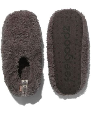 feel good Slipper Socks | Indoor Faux Sherpa Socks | Cozy Sherpa Socks - Gray