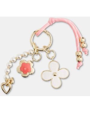On 34th Corded Hand Bag Charm - White