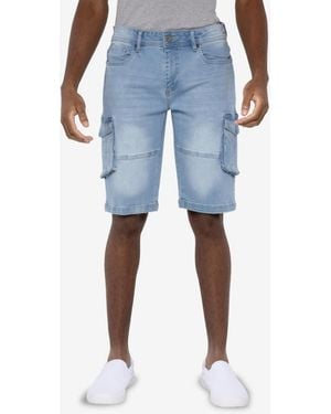 Xray Jeans 12" Denim Cargo Shorts - Blue