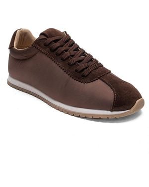 Forever & Always Shoes Unica Leather Sport Sneaker - Brown