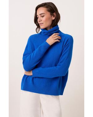 Celtic & Co. Slouchy Roll Neck Sweater - Blue