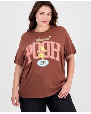 Disney Plus Size Pooh 86 Tee Graphic Short-sleeve T-shirt - Red