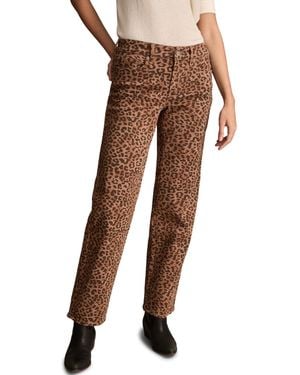 Lucky Brand Low Rise Animal Print Stretch Jeans - Brown