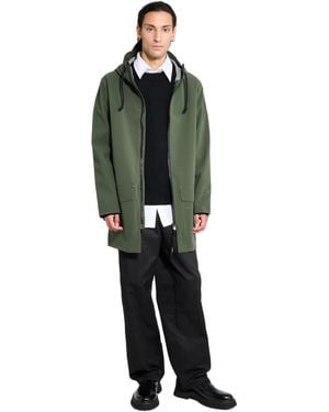 Stutterheim Stockholm Matte Winter Coat - Green