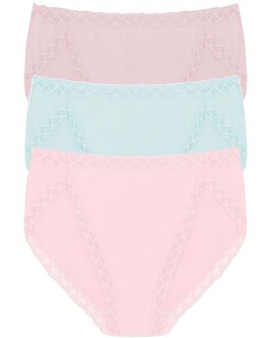 Natori Bliss Supima Cotton French Cut Briefs 3-pack - Pink