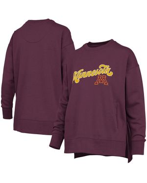 Pressbox Minnesota Golden Gophers Bonanza Chenille Harper Script Sweatshirt - Purple
