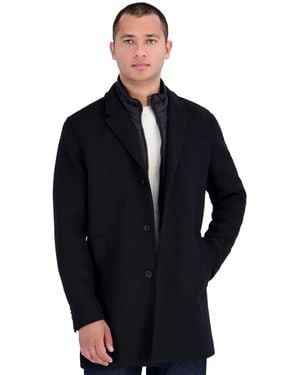 Michael Kors Regular-fit Wool-blend Twill Car Coat - Blue