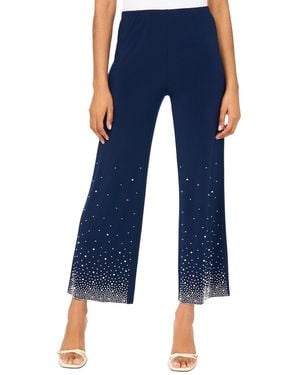 Msk Petite Wide-leg Pants - Blue