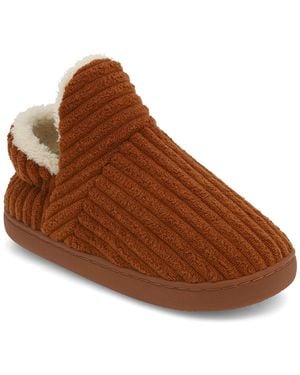 MIA Plushy Slip-on Slippers - Brown